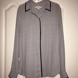 Black and white blouse